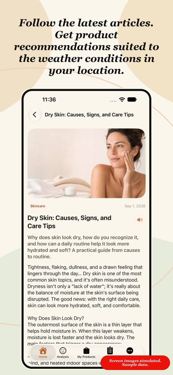 Beauty App by HG - Startbildschirm und Wetter