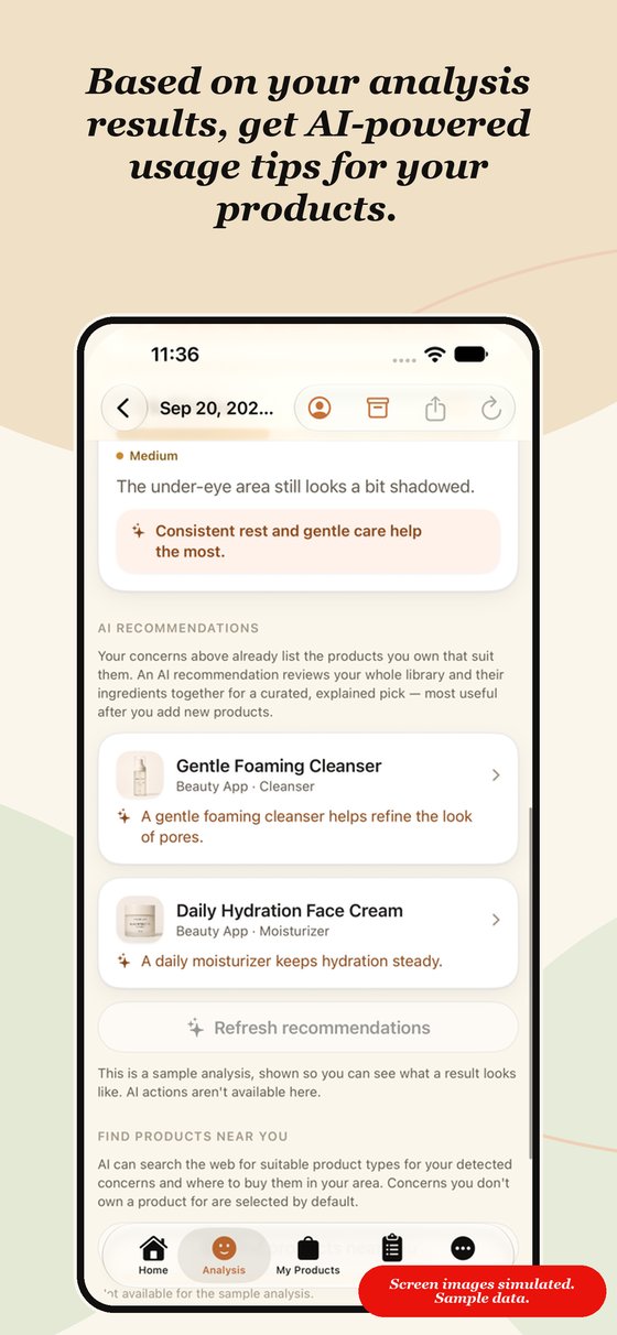 Beauty App by HG - KI-gestützte Nutzungstipps