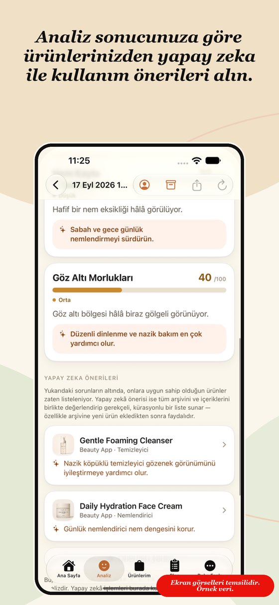 Beauty App by HG - Analize göre ürün önerileri