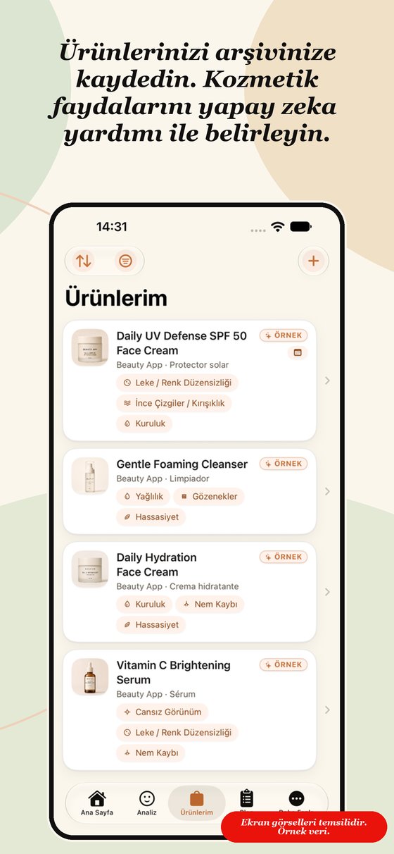 Beauty App by HG - Ürünlerim kütüphanesi