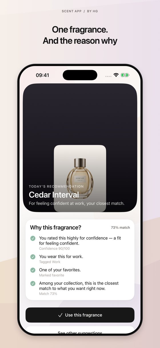 Scent App by HG - Heutige Empfehlung und Begründung