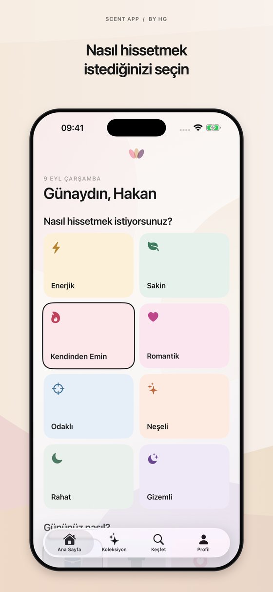 Scent App by HG - Nasıl hissetmek istediğinizi seçin