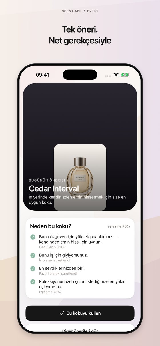Scent App by HG - Günün önerisi ve nedeni