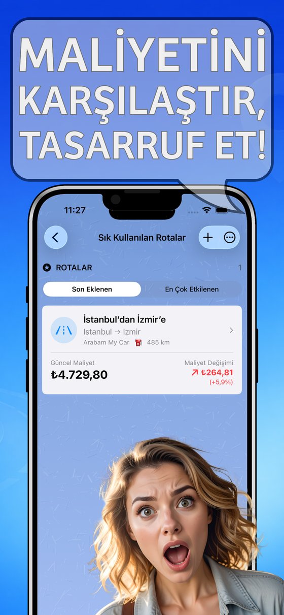 Yakıt Maliyet - Sık kullanılan rotalar ve maliyet karşılaştırma