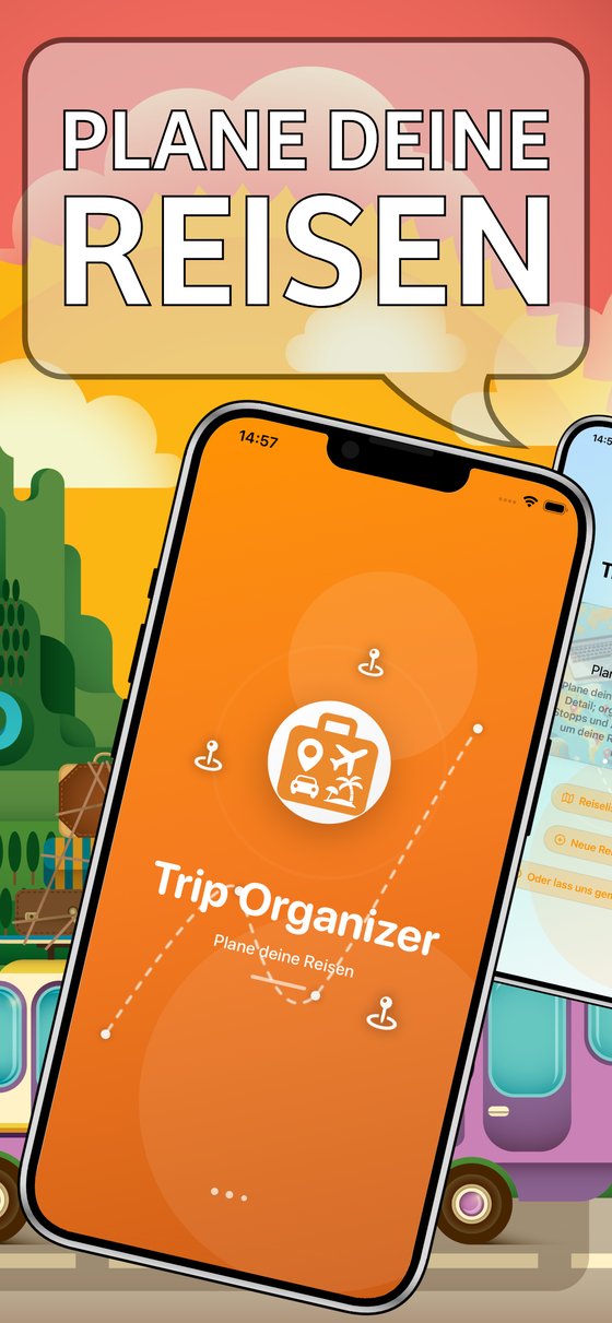Trip Organizer - Willkommensbildschirm
