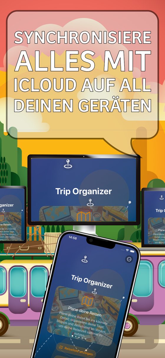 Trip Organizer - Geräteübergreifende Synchronisierung mit iCloud