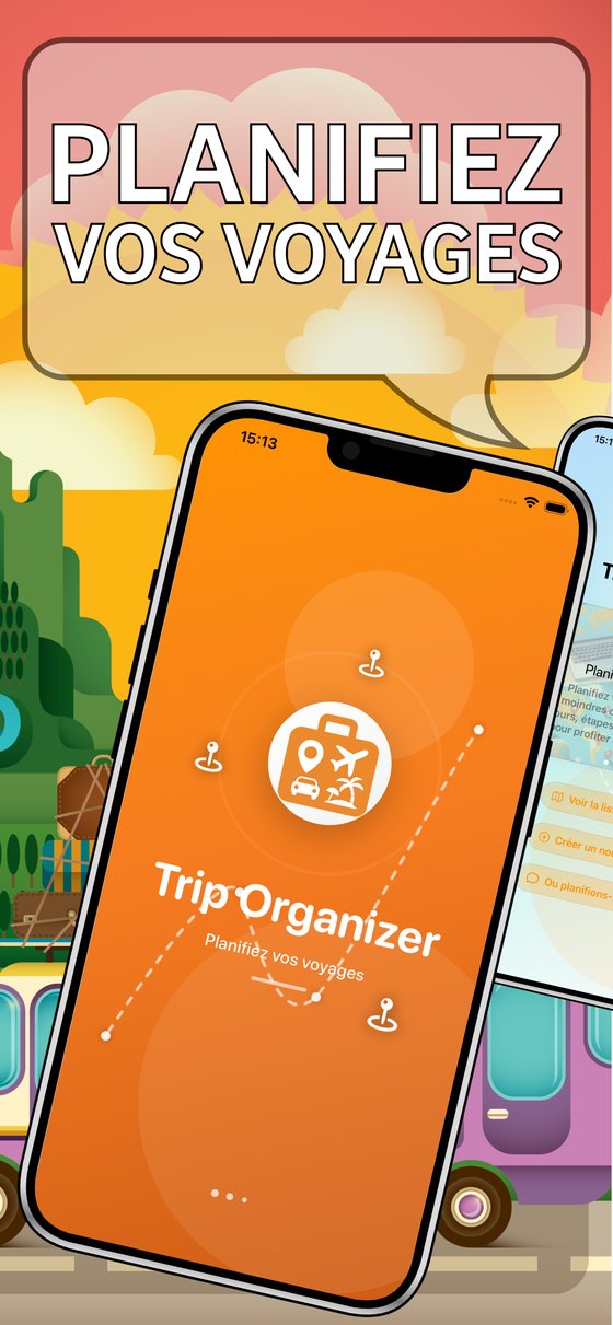 Trip Organizer - Écran de bienvenue